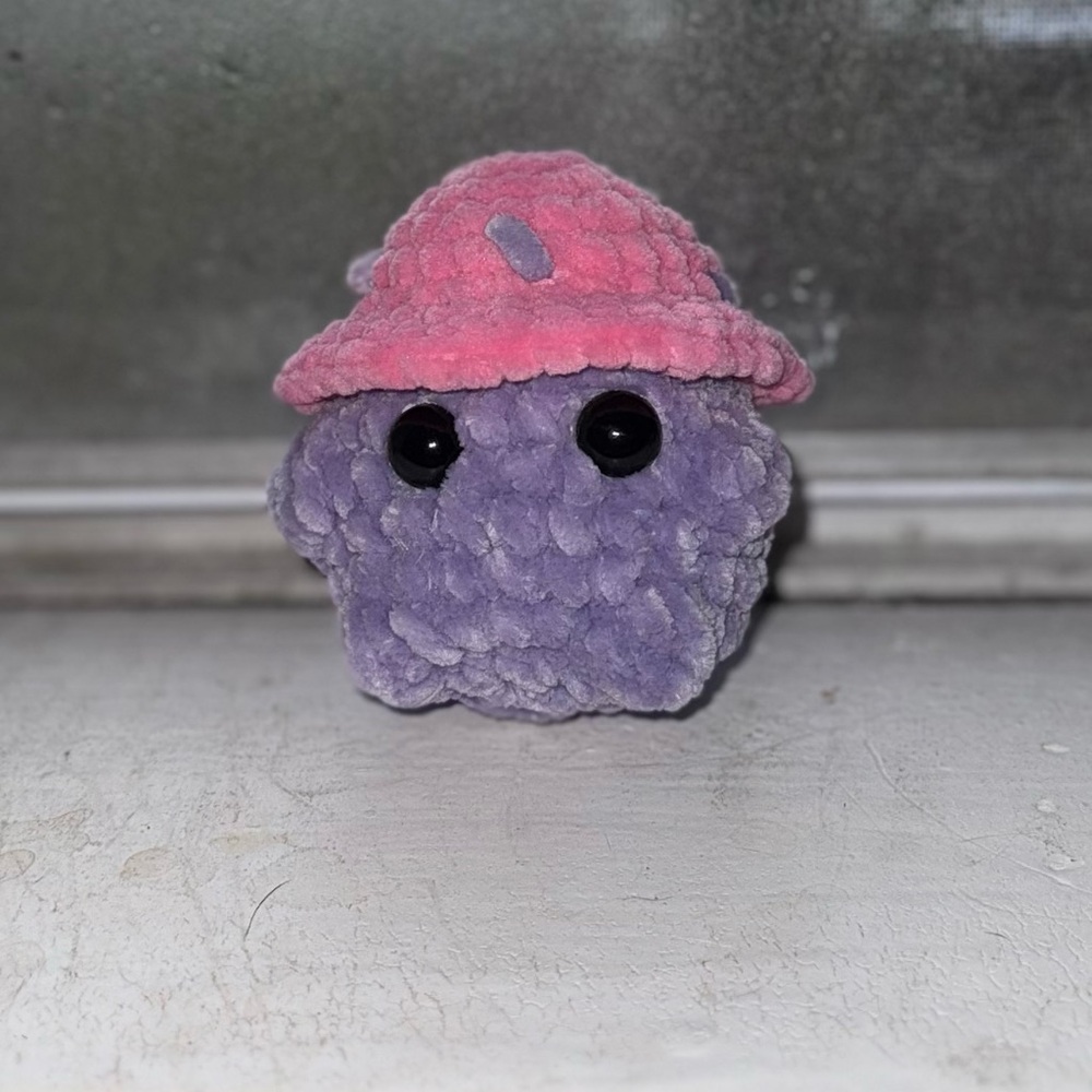 Purple Plush Toy with Pink Hat